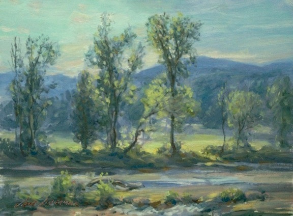 Artist Jack Liberman plein air oil landscapes near Stowe Vermont