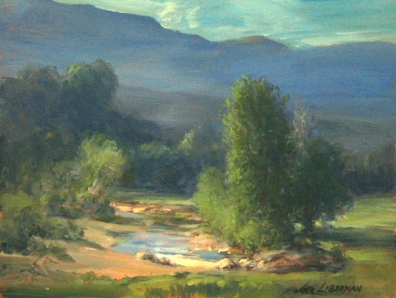 Artist Jack Liberman plein air oil landscapes near Stowe Vermont