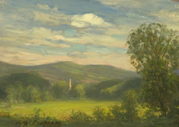 Artist Jack Liberman plein air oil landscapes near Stowe Vermont