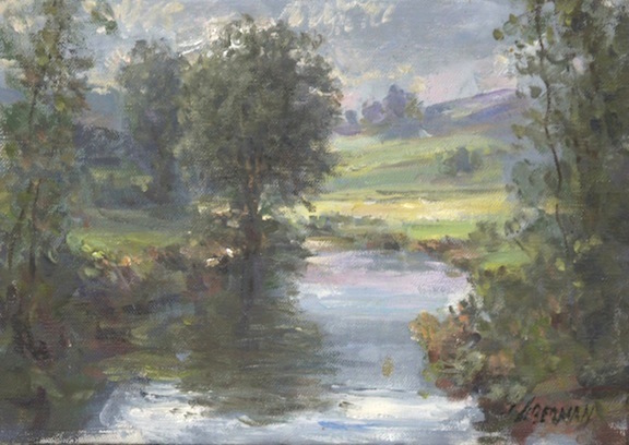 Artist Jack Liberman plein air oil landscapes near Stowe Vermont