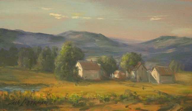 Artist Jack Liberman plein air oil landscapes near Stowe Vermont