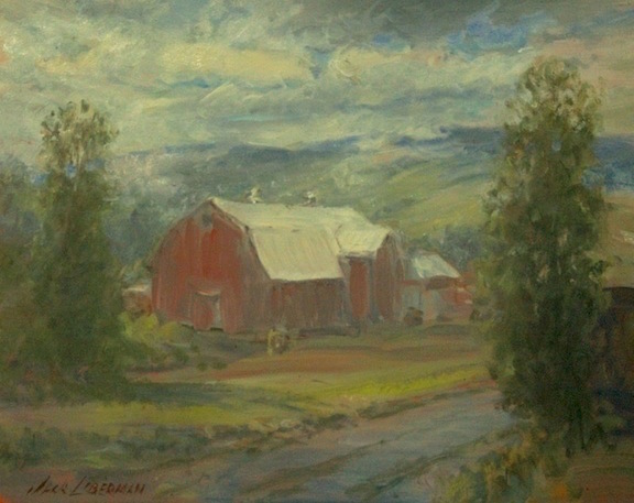 Artist Jack Liberman plein air oil landscapes near Stowe Vermont