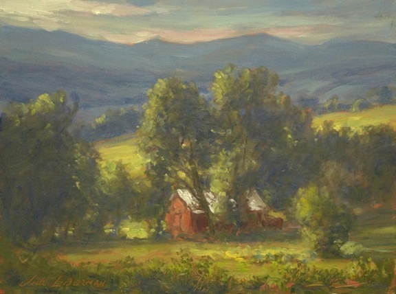Artist Jack Liberman plein air oil landscapes near Stowe Vermont